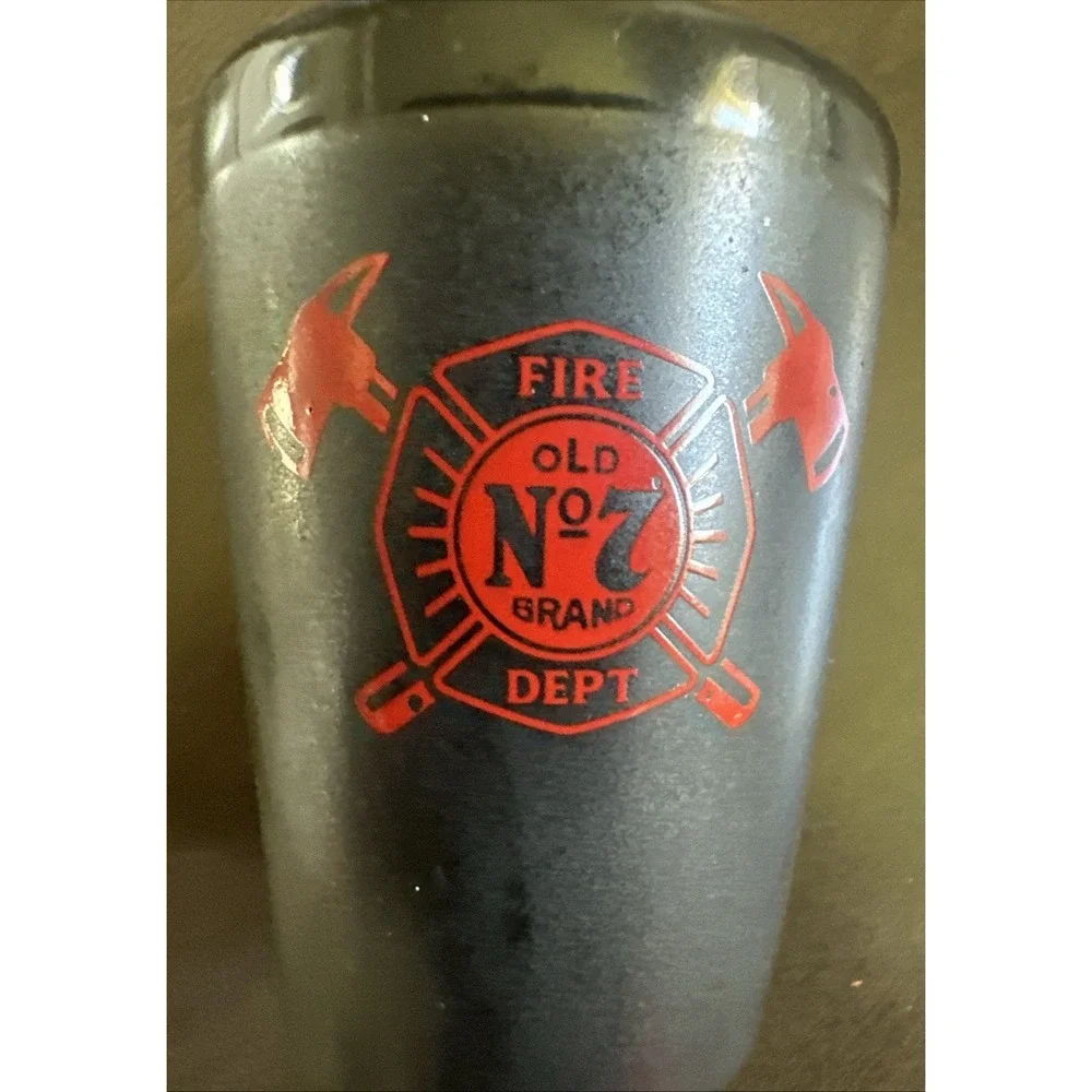 Jack Daniels Tennessee Fire Old No. 7 Fire Department Ceramic Shot Glass Whiskey